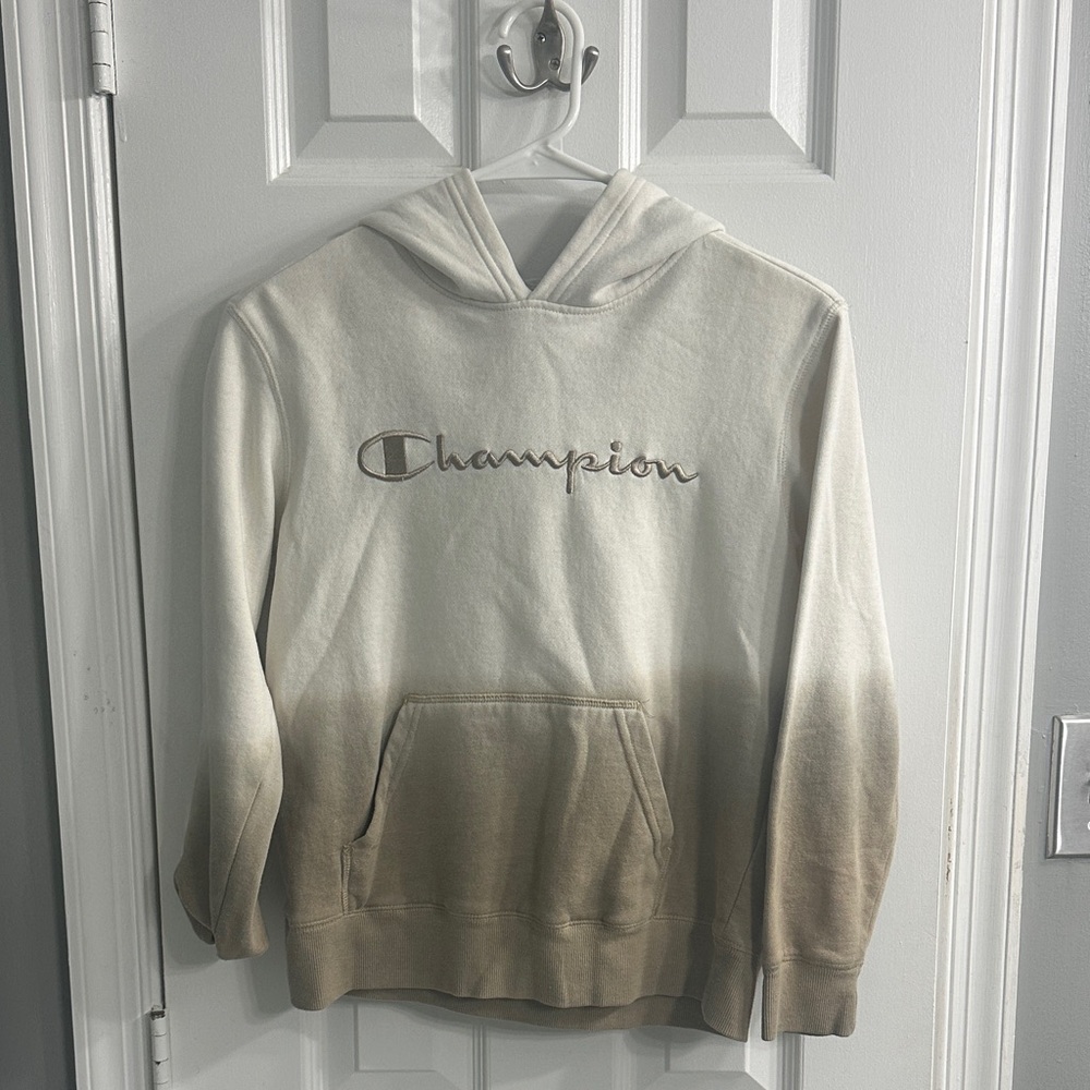 Champion boys Gradient Cream and Brown Hoodie